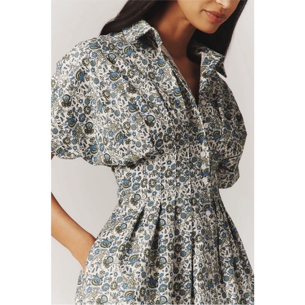 Anthropologie The Tobie Mini Shirt Dress by Exquise - Picture 3 of 7